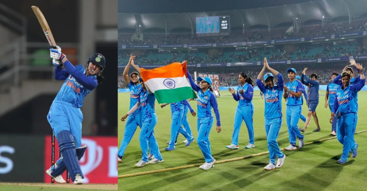 महिला क्रिकेट: रोमांचक मुकाबले में भारत ने ऑस्ट्रेलिया को हराया, स्मृति मंधाना ने खेली तूफानी पारी