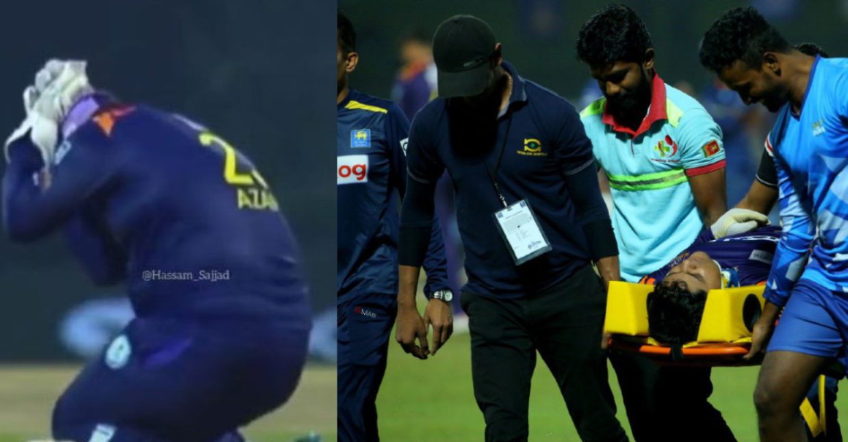 लंका प्रीमियर लीग में पाकिस्तान के आजम खान हुए चोटिल, स्ट्रेचर पर ले जाया गया मैदान से बाहर- देखें वीडियो