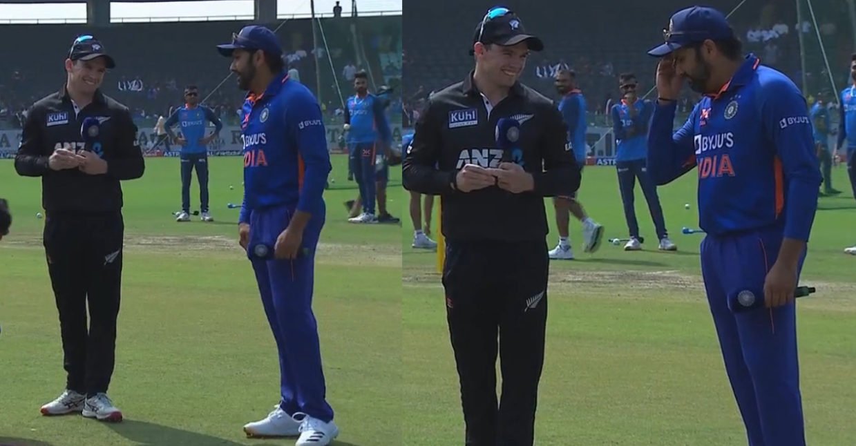 IND vs NZ: बल्लेबाजी या गेंदबाजी? दूसरे वनडे में टॉस के दौरान रोहित शर्मा दिखे भ्रमित; फैंस ने ली चुटकी