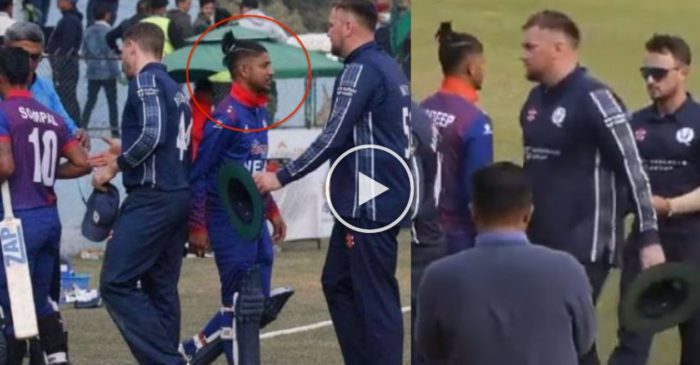 स्कॉटिश खिलाड़ियों ने नेपाल के स्पिनर संदीप लामिछाने से हाथ मिलाने से किया इनकार – देखें वीडियो
