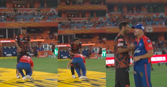 IPL 2023: बीच मैदान में डेविड वॉर्नर ने छुए भुवनेश्वर कुमार के पैर; वायरल हुआ दिल छू लेने वाला वीडियो