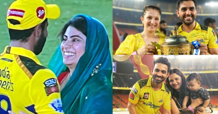 IPL 2023 Final: जडेजा से लेकर रहाणे तक, खिताब जीतने के बाद CSK के इन खिलाड़ियों ने पत्नियों संग दिए पोज