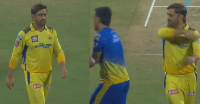 IPL 2023: एमएस धोनी ने दीपक चाहर को मारने के लिए उठाया हाथ, गेंदबाज के उड़े होश; देखें वीडियो