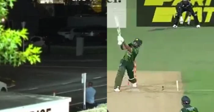 VIDEO: पाकिस्तानी बल्लेबाज ने स्टेडियम के बाहर जड़ा छक्का, सड़क से गेंद चुराकर भागा शख्स