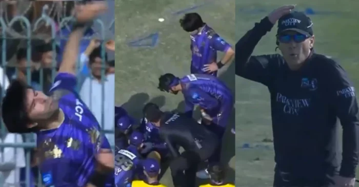 VIDEO: आसमान में फेंकी गई गेंद सीधे पाकिस्तानी क्रिकेटर के सिर पर जा गिरी, विकेट का जश्न मनाना पड़ा महंगा