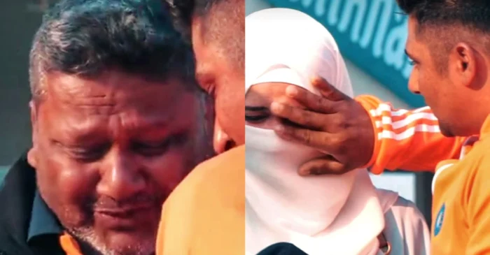 VIDEO: सरफराज को डेब्यू करते देख बेहद भावुक हुए पिता नौशाद खान, पत्नी रोमाना भी फूट-फूटकर लगीं रोने