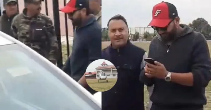 VIDEO: प्राईवेट हेलिकॉप्टर से धर्मशाला पहुंचे भारतीय कप्तान, स्वैग देख उड़े क्रिकेट फैंस के होश