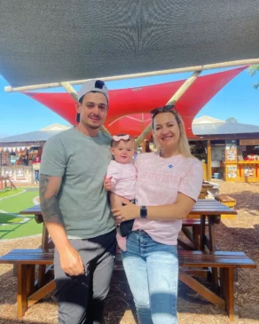 Dekock with his family