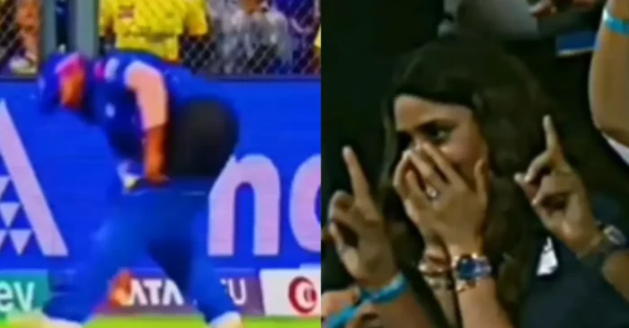 VIDEO: लाइव मैच में खुल गई रोहित शर्मा की पैंट, पत्नी रितिका का रिएक्शन रहा देखने लायक