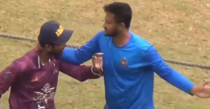 VIDEO: सेल्फी मांगने आया फैन तो शाकिब अल हसन ने पकड़ ली गर्दन, वीडियो सामने आने के बाद बांग्लादेशी खिलाड़ी की हो रही थू-थू