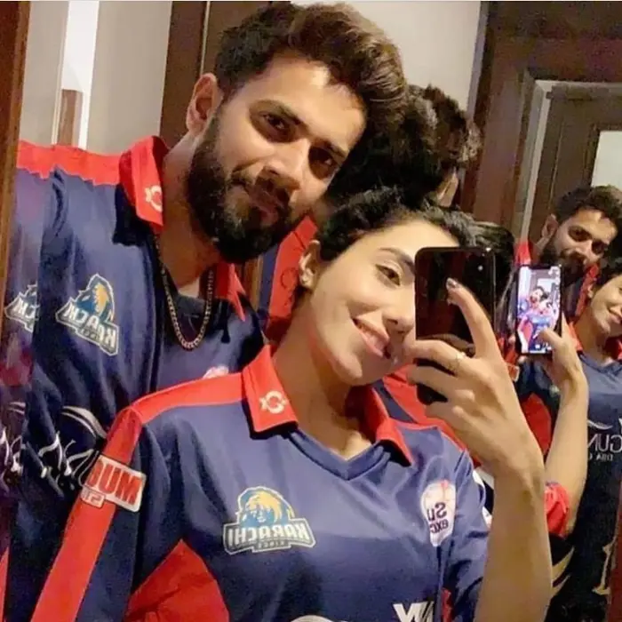 Imad Wasim and Saniya ashfaq