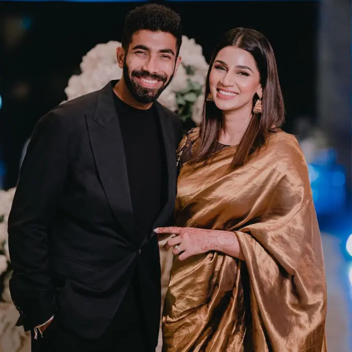 Jasprit Bumrah and Sanjana Ganeshan