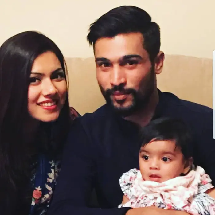 Mohammad Amir and wife narjis khan