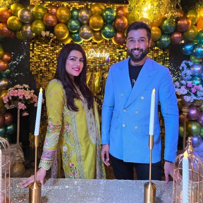 Mohammad Amir and wife narjis khan