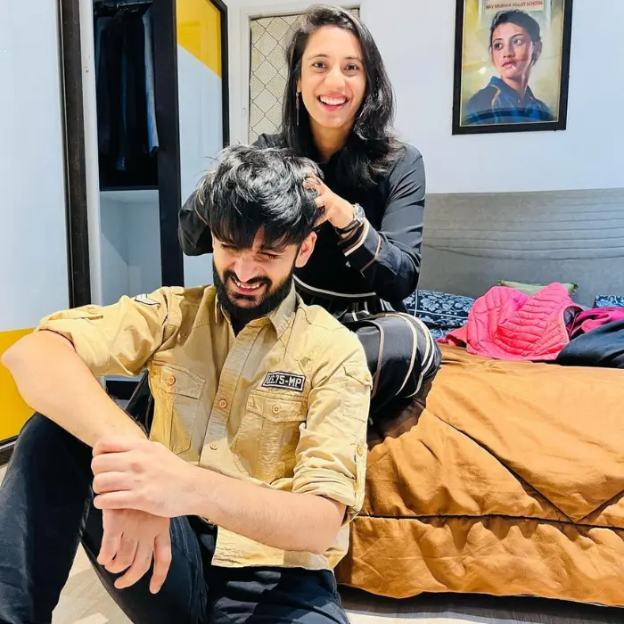 Smriti Mandhana and Shravan Mandhana