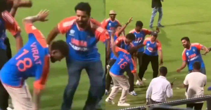 Watch: वानखेड़े स्टेडियम में एक साथ डांस करते दिखे रोहित शर्मा और विराट कोहली, स्टार खिलाड़ियों का वीडियो खूब हो रहा वायरल