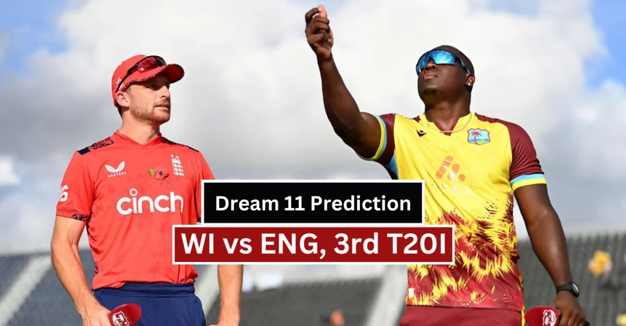 WI vs ENG, Dream11 Prediction: तीसरे टी20I के लिए बेस्ट Dream11 टीम, पिच रिपोर्ट और संभावित प्लेइंग-XI