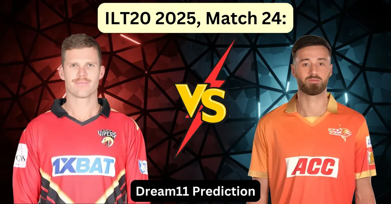 DV vs GG, ILT20 2025, Dream11 Prediction: डेजर्ट वाइपर्स बनाम गल्फ जायंट्स। ड्रीम11 टीम, फैंटेसी टिप्स और पिच रिपोर्ट