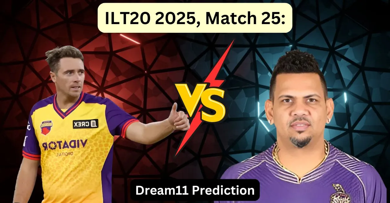 SWR vs ADKR, ILT20 2025: Dream11 Prediction, ड्रीम11 टीम, फैंटेसी टिप्स और पिच रिपोर्ट | शारजाह वॉरियर्स बनाम अबू धाबी नाइट राइडर्स