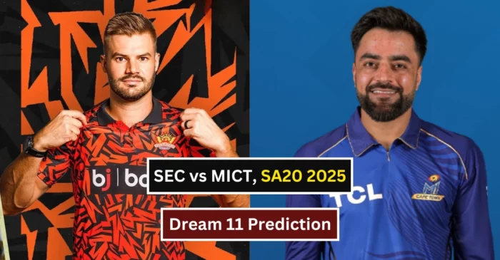 SA20 2025। SEC vs MICT, Dream 11 Prediction: सनराइजर्स ईस्टर्न केप बनाम एमआई केप टाउन। ड्रीम -11 टीम, फैंटेसी टिप्स और पिच रिपोर्ट। संभावित प्लेइंग-XI