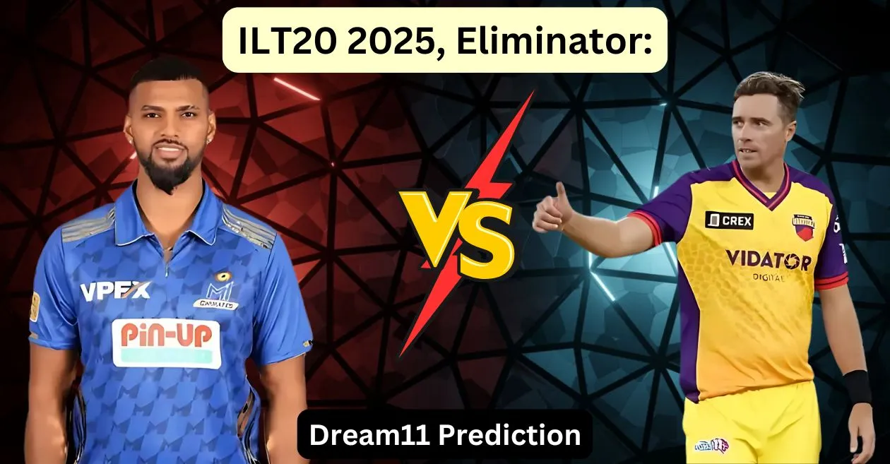 MIE vs SWR, एलिमिनेटर: Dream11 Prediction, ड्रीम11 टीम, फैंटेसी टिप्स और पिच रिपोर्ट | MI एमिरेट्स vs शारजाह वॉरियर्स