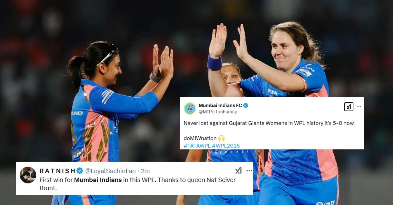 Twitter reactions: मुंबई इंडियंस ने वडोदरा में गुजरात जायंट्स को हराकर WPL 2025 में दर्ज की अपनी पहली जीत