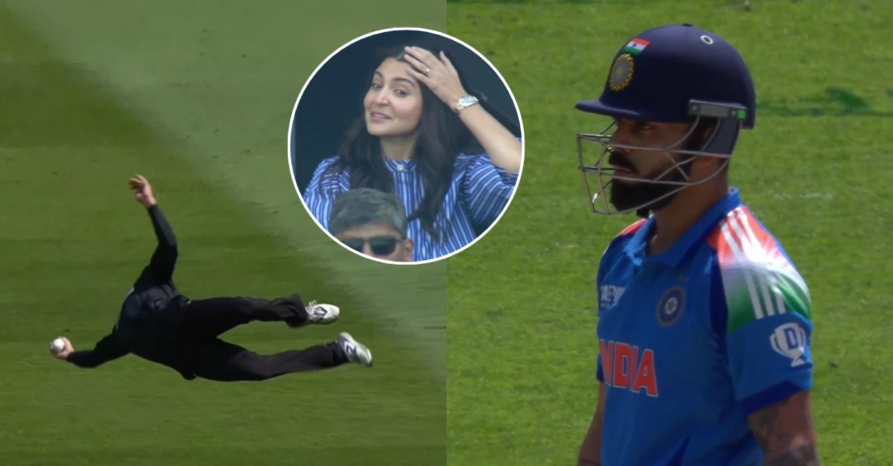 IND vs NZ [WATCH]: ग्लेन फिलिप्स ने चैंपियंस ट्रॉफी में फ्लाइंग कैच लेकर विराट कोहली को किया आउट, अनुष्का शर्मा रह गईं हक्का-बक्का