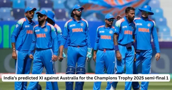 IND vs AUS: चैंपियंस ट्रॉफी 2025 के सेमीफाइनल में ऑस्ट्रेलिया के खिलाफ भारत की प्लेइंग XI – अनुमानित