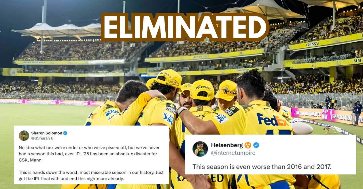 पंजाब किंग्स से हार के साथ ही आईपीएल 2025 से बाहर हुई पांच बार की चैंपियन CSK, देखें प्रशंसकों की प्रतिक्रिया