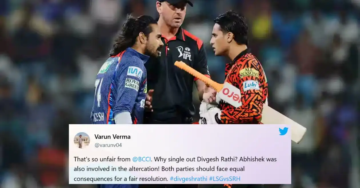 LSG vs SRH: दिग्वेश राठी पर एक मैच का प्रतिबंध लेकिन अभिषेक शर्मा पर नहीं हुई कार्रवाई तो भड़के फैंस, बीसीसीआई पर लगाया पक्षपात करने का आरोप