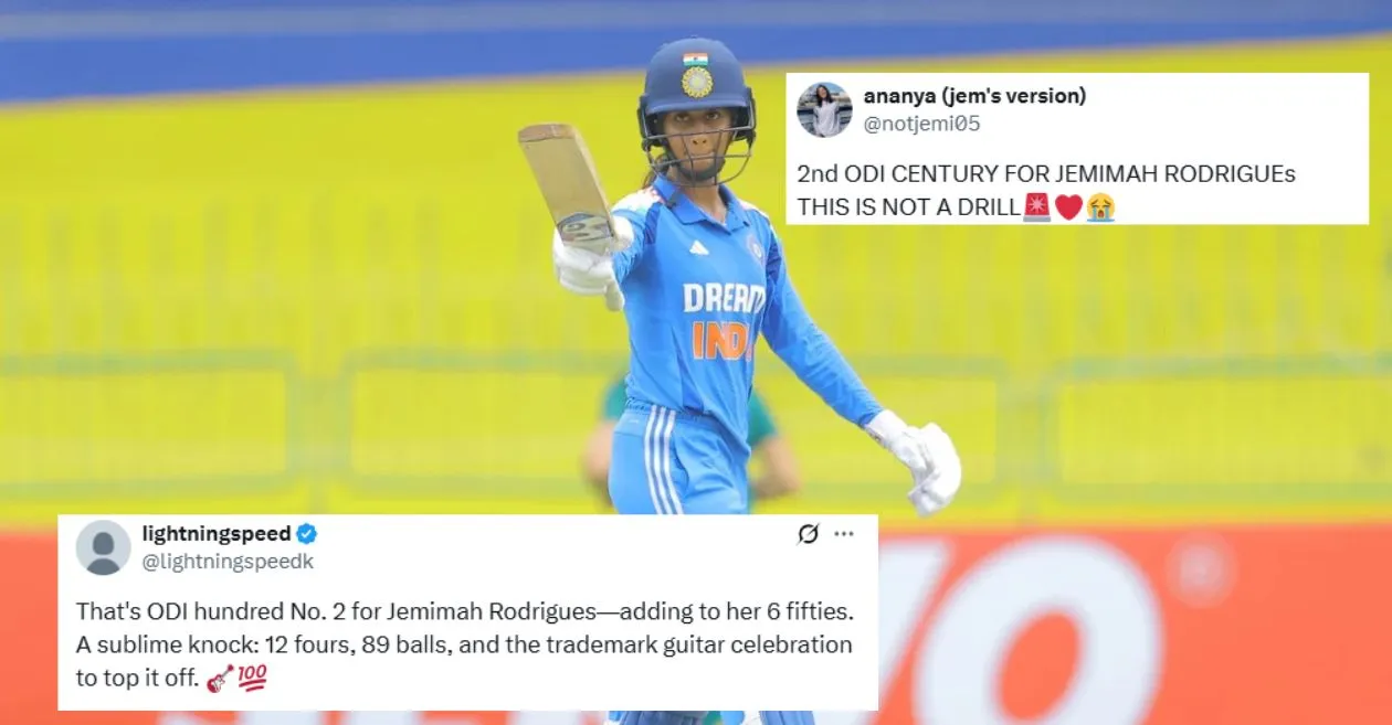 जेमिमा रोड्रिग्स ने महिला वनडे त्रिकोणीय सीरीज 2025 में दक्षिण अफ्रीका के खिलाफ जड़ा शतक, प्रशंसक खुशी से झूम उठे