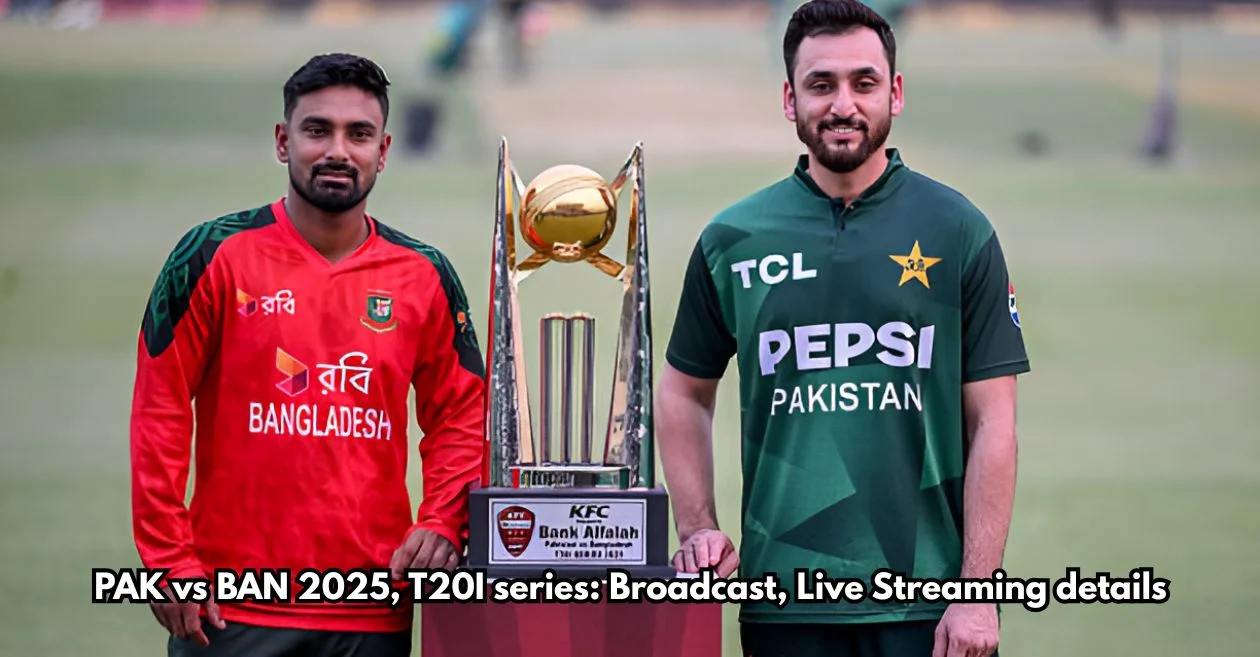 PAK vs BAN 2025, T20I सीरीज़: प्रसारण, लाइव स्ट्रीमिंग डिटेल्स – पाकिस्तान, बांग्लादेश, यूएसए, यूके और अन्य देशों में कब और कहाँ देखें