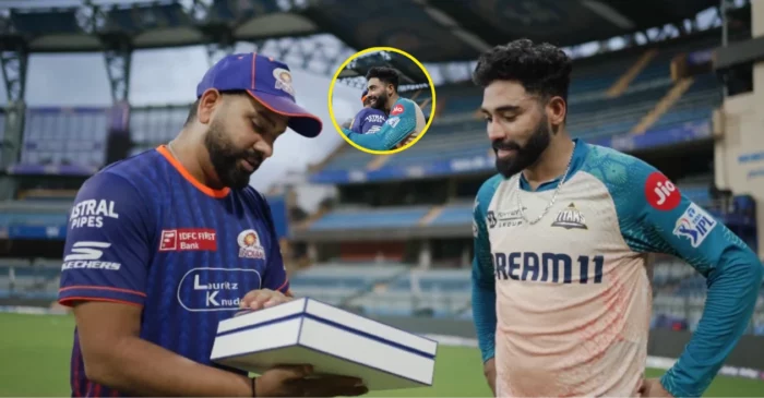 IPL 2025: रोहित शर्मा ने MI vs GT मैच से पहले मोहम्मद सिराज को दिया स्पेशल गिफ्ट, तेज गेंदबाज का बन गया दिन; देखें स्पेशल मोमेंट