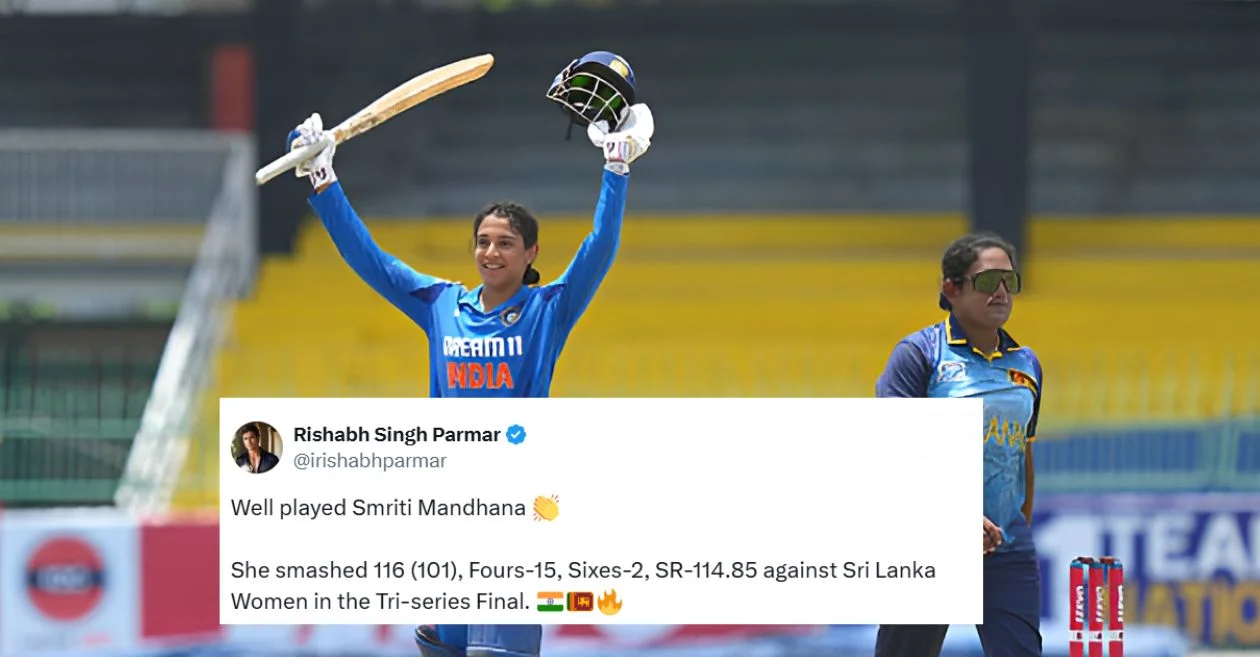 महिला वनडे त्रिकोणीय सीरीज के फाइनल में श्रीलंका के खिलाफ स्मृति मंधाना ने जड़ा शानदार शतक, प्रशंसक खुशी से झूम उठे