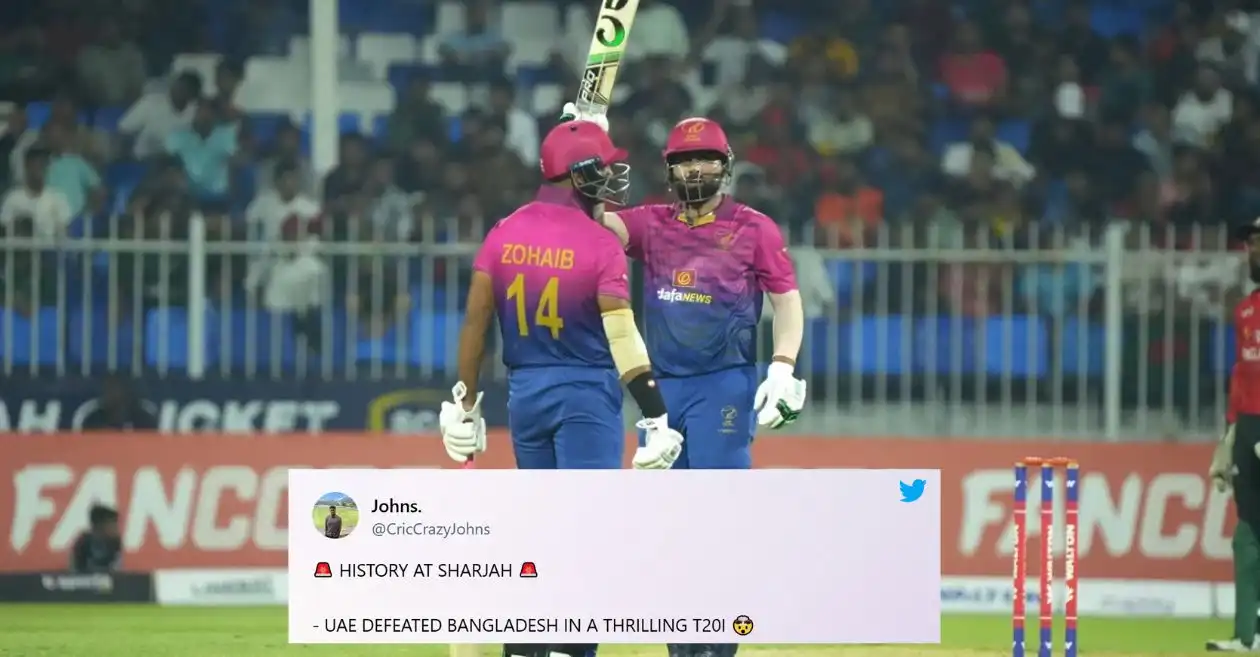 मोहम्मद वसीम की अगुवाई में यूएई ने दूसरे टी20 में बांग्लादेश पर जीत दर्ज कर सीरीज की बराबर, प्रशंसक खुशी से झूम उठे