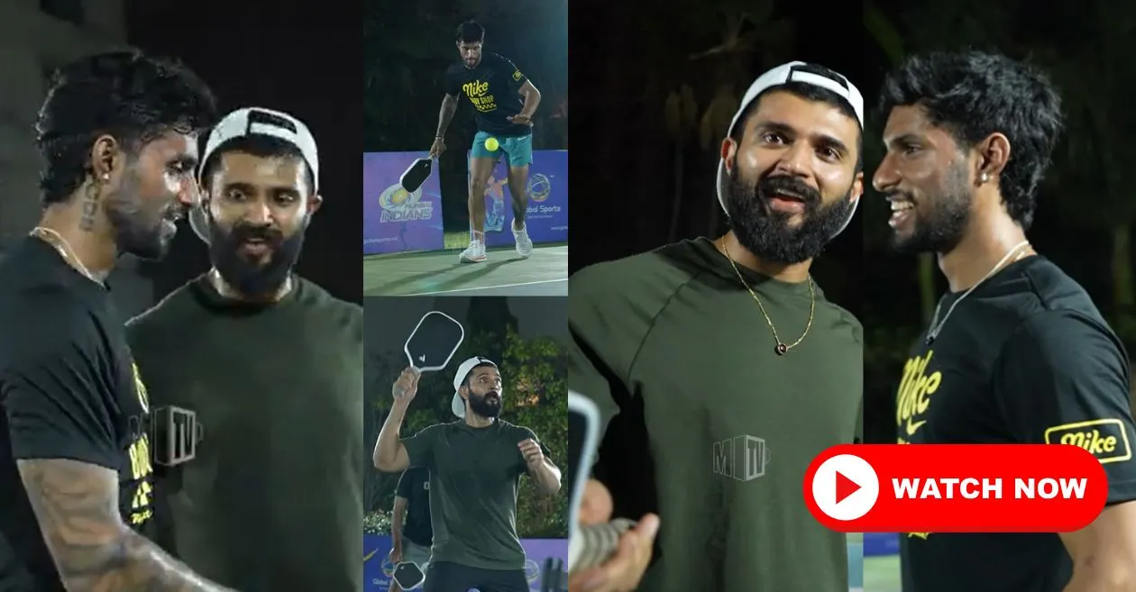 Watch: तिलक वर्मा ने आईपीएल 2025 में MI vs GT मैच से पहले स्टार अभिनेता विजय देवरकोंडा के साथ खेला पिकलबॉल मैच