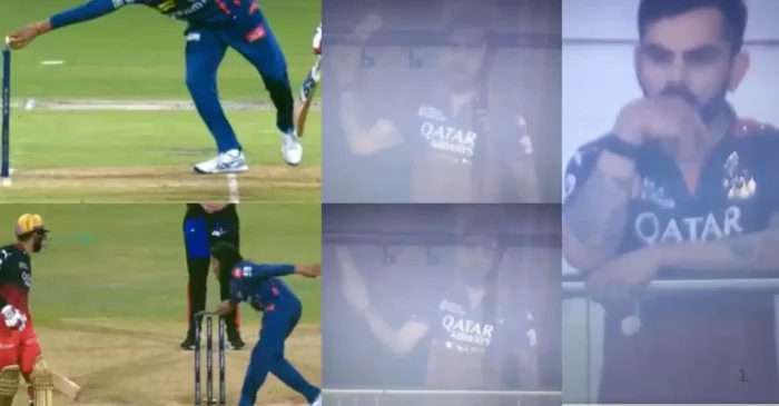 LSG vs RCB: दिग्वेश राठी ने नॉन-स्ट्राइकर एंड पर की जितेश शर्मा को रन आउट करने की कोशिश, गुस्से में विराट कोहली ने लगभग फेंक दी बोतल; देखें VIDEO