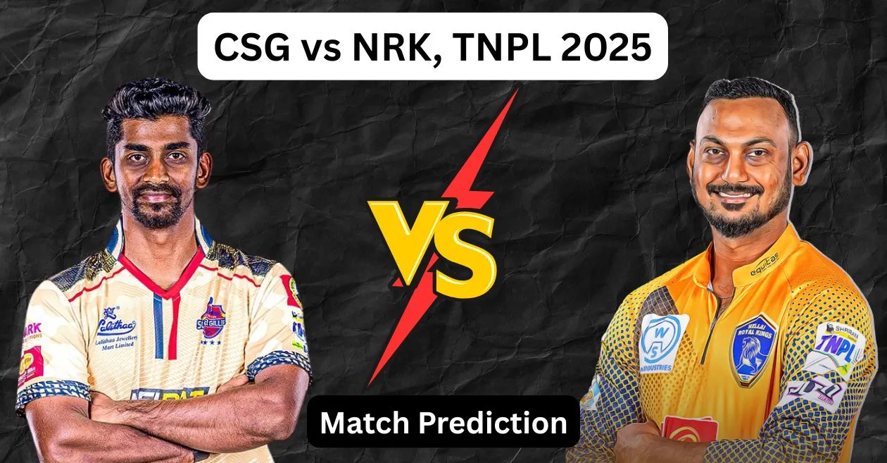 CSG vs NRK, TNPL 2025: Dream11 Prediction, ड्रीम11 टीम, फैंटेसी टिप्स और पिच रिपोर्ट | चेपॉक सुपर गिलीज़ बनाम नेल्लई रॉयल किंग्स