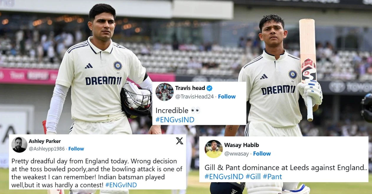 लीड्स टेस्ट में यशस्वी जयसवाल और शुबमन गिल के शतक, पहले दिन भारत का दबदबा देख झूम उठे प्रशंसक