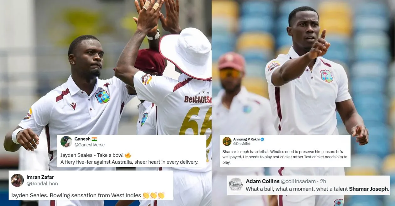 WI vs AUS: पहले टेस्ट के पहले दिन जेडन सील्स और शमर जोसेफ ने ऑस्ट्रेलिया को किया तहस-नहस, प्रशंसक खुशी से झूम उठे
