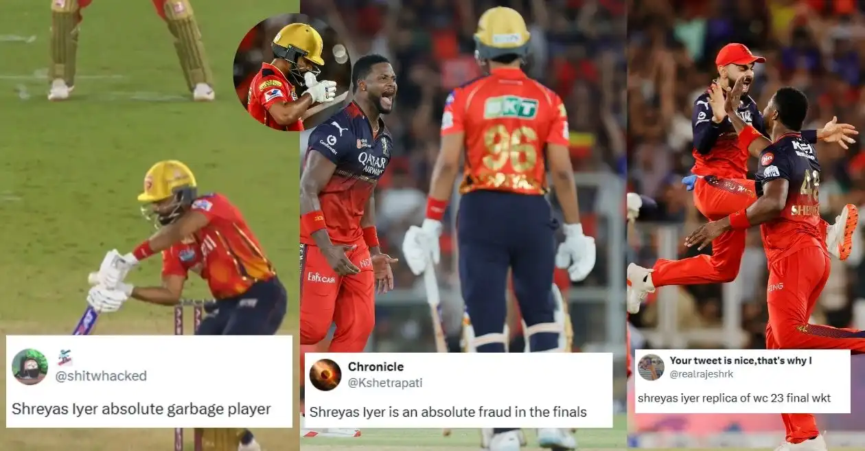 आरसीबी के खिलाफ आईपीएल 2025 के फाइनल में श्रेयस अय्यर के सस्ते में आउट होने पर भड़के प्रशंसक, पंजाब किंग्स के कप्तान को खूब किया ट्रोल