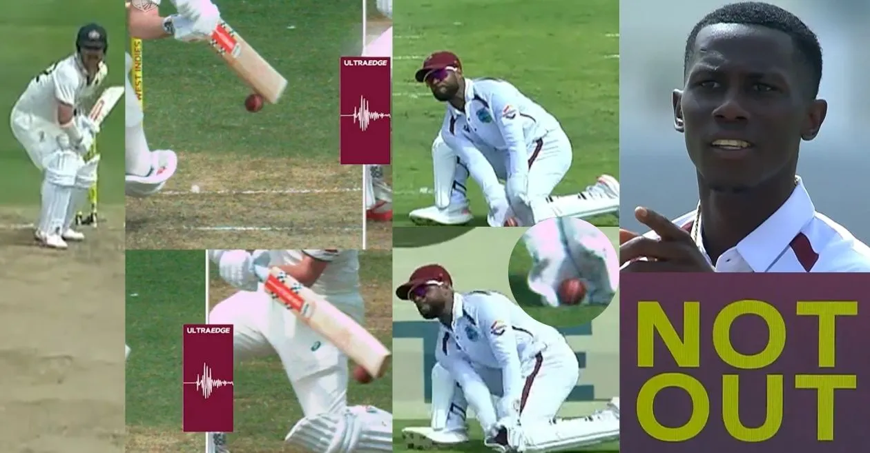 WI vs AUS [WATCH]: पहले टेस्ट के पहले दिन आउट होने से बचे ट्रैविस हेड, अंपायर के विवादित फैसले से शमर जोसेफ से छिन गया पांचवा विकेट