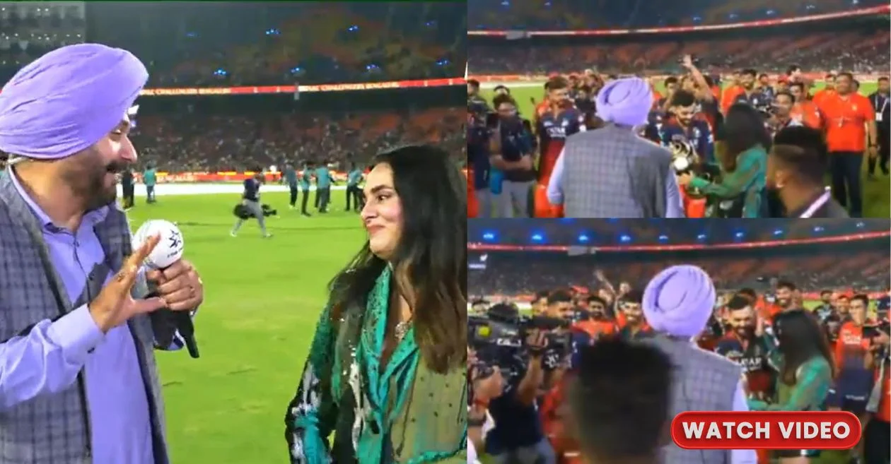 आईपीएल 2025 [Watch]: आरसीबी के खिताबी सूखे को खत्म करने के बाद विराट कोहली ने मयंती लैंगर को हार्दिक भाव से आईपीएल ट्रॉफी छूने के लिए किया आमंत्रित