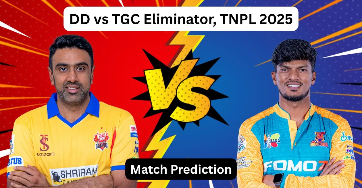 DD vs TGC Eliminator, TNPL 2025: Dream11 Prediction, ड्रीम11 टीम, फैंटेसी टिप्स और पिच रिपोर्ट | डिंडीगुल ड्रैगन्स बनाम त्रिची ग्रैंड चोलस
