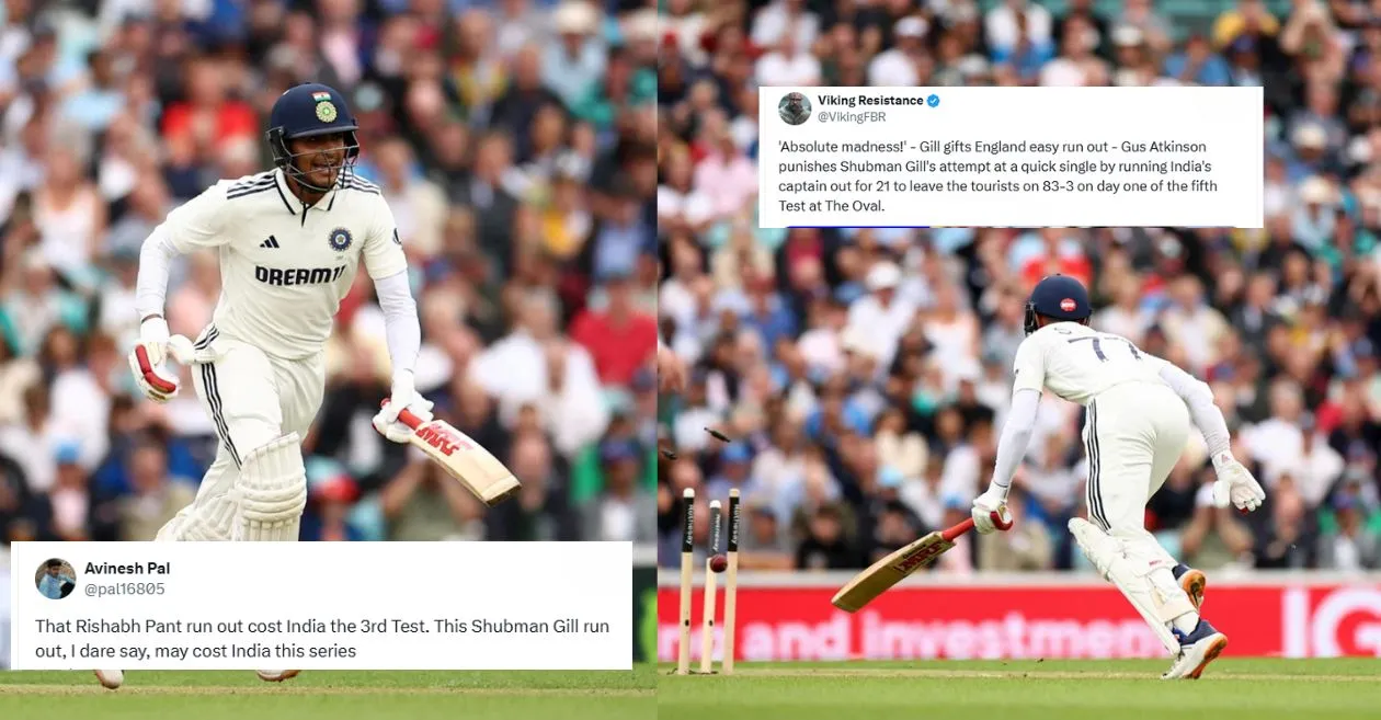 ENG vs IND: ओवल टेस्ट के पहले दिन शुभमन गिल के रन आउट होने पर भड़े भारतीय प्रशंसक, की कड़ी आलोचना