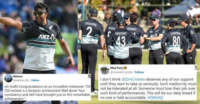 ZIM vs NZ: ईश सोढ़ी के 4 विकेट की बदौलत न्यूजीलैंड ने टी20 त्रिकोणीय सीरीज में जिम्बाब्वे पर दर्ज की शानदार जीत, प्रशंसक खुशी से झूम उठे