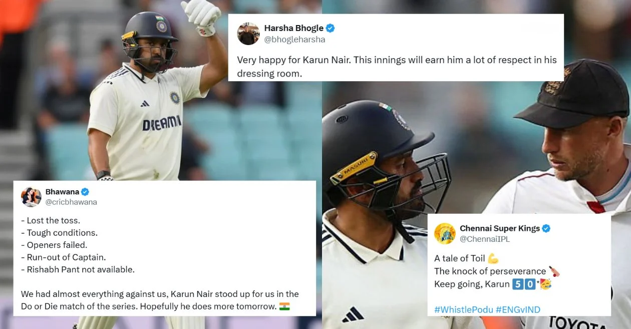 ENG vs IND: ओवल टेस्ट के पहले दिन इंग्लैंड की धमाकेदार शुरुआत के बाद करुण नायर ने भारत को पतन से बचाया, प्रशंसकों की प्रतिक्रिया
