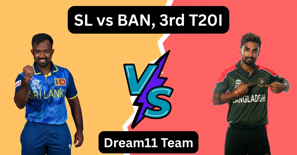 SL vs BAN 2025: श्रीलंका बनाम बांग्लादेश तीसरे टी20I के लिए Dream11 Prediction, ड्रीम11 टीम, फैंटेसी टिप्स और पिच रिपोर्ट