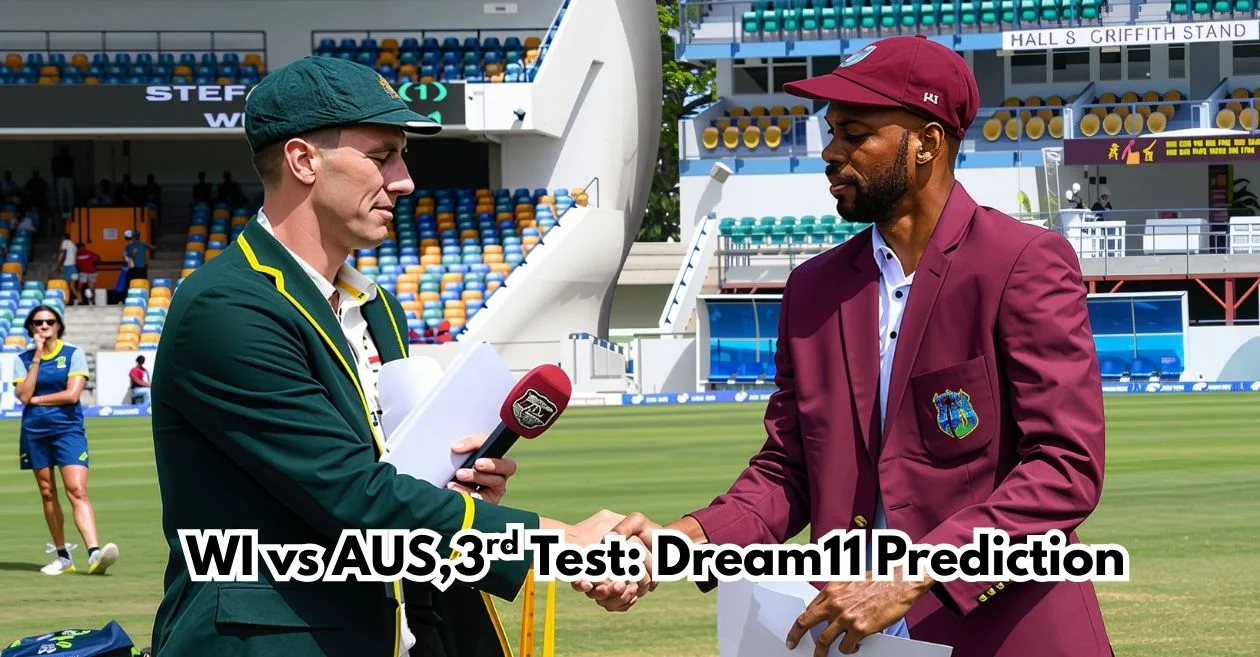 WI vs AUS 2025, तीसरा टेस्ट: Dream11 Prediction, ड्रीम11 टीम, फैंटेसी टिप्स और पिच रिपोर्ट | वेस्टइंडीज बनाम ऑस्ट्रेलिया