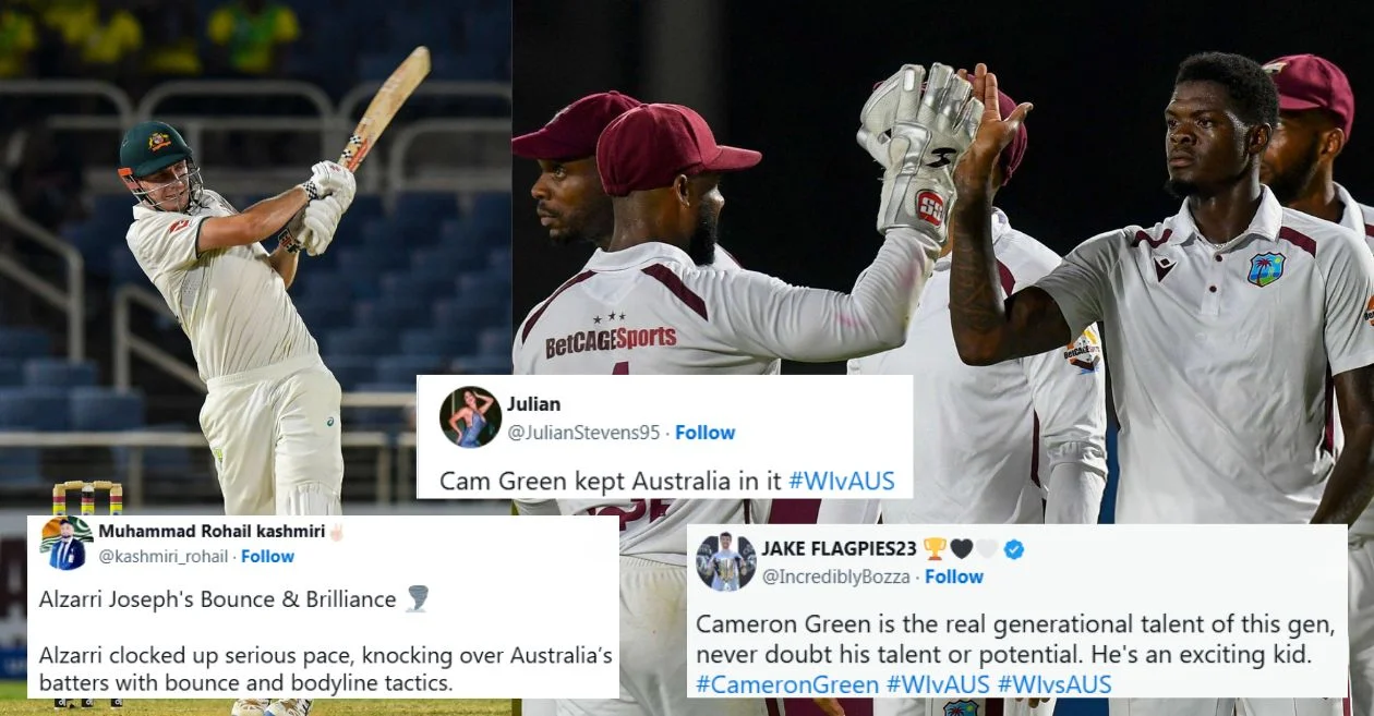 WI vs AUS: गुलाबी गेंद टेस्ट के दूसरे दिन वेस्टइंडीज की घातक गेंदबाजी के सामने कैमरन ग्रीन ने दिखाया जुझारूपन, फैंस ने जमकर लुटाया प्यार